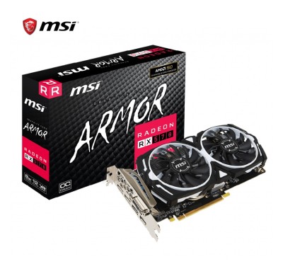 VGA (การ์ดแสดงผล) MSI RADEON RX570 ARMOR 8G OC GDDR5 256 BIT 3 + 1Y